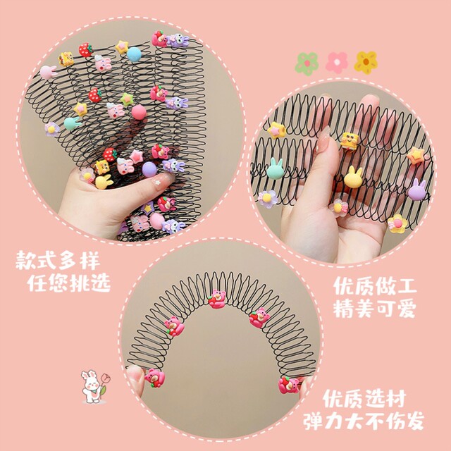 Invisible hair comb clip for little girls to organize broken hair