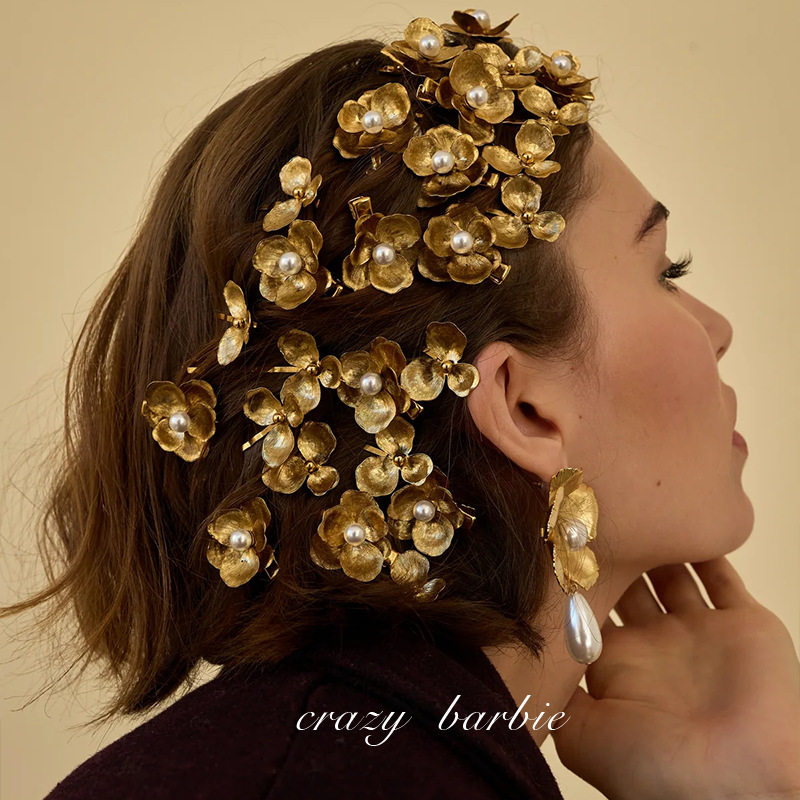 发间生花！春夏新款花朵发夹！侧边刘海夹子结婚发饰头饰小众边夹,淘宝优惠券,粉丝福利购,淘宝优惠卷