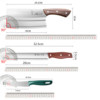 Kitchen knife, kitchen knife and cutting board two-in-one set kitchenware combination household knife board three-piece set vegetable cutting board full set