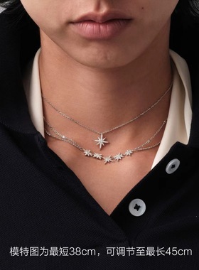 apmMONACO女生六芒星项链纯银