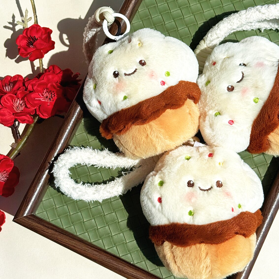 南京博物馆文创南京美食毛绒梅花糕挂件包挂玩偶可爱萌系伴手礼