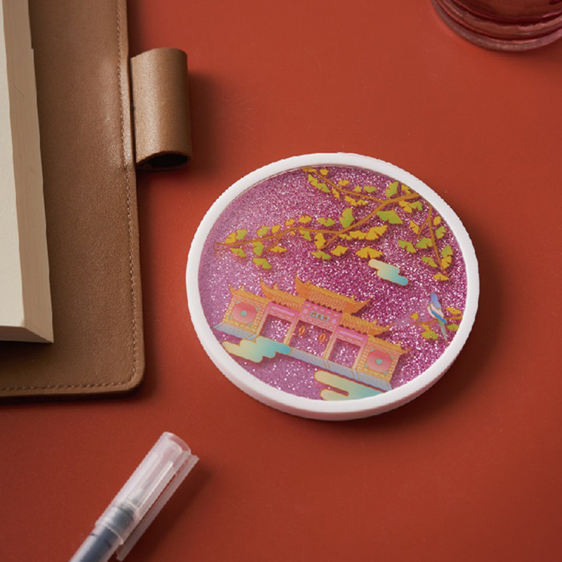 南京博物馆文创金陵胜景流沙杯垫餐垫隔热防烫男女生南京伴手礼,淘宝优惠券,粉丝福利购,淘宝优惠卷