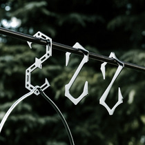 Outdoor S type hook camping stainless steel Easy metal hook climbing buckle connecting buckle containing object hook