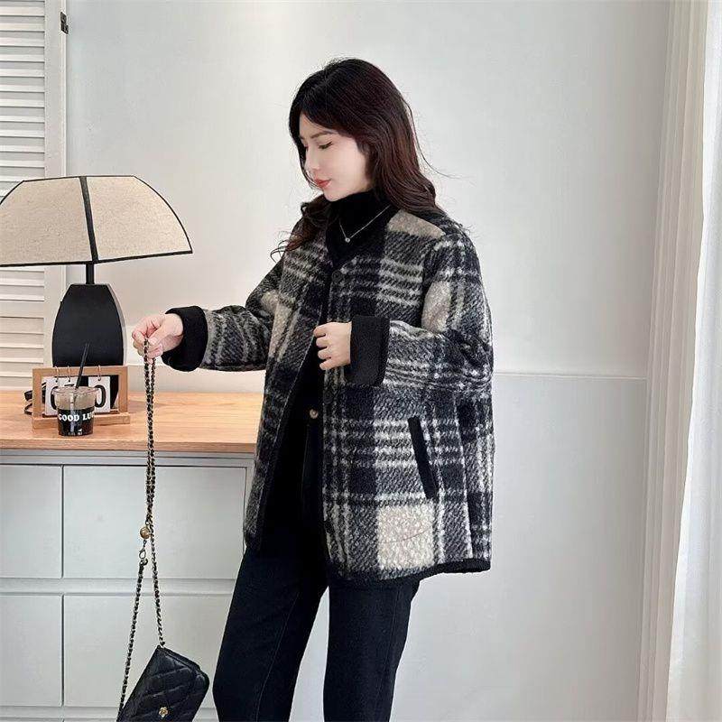 加肥加大码女装胖mm秋冬新款加厚毛呢外套200斤显瘦宽松香风上衣,淘宝优惠券,粉丝福利购,淘宝优惠卷