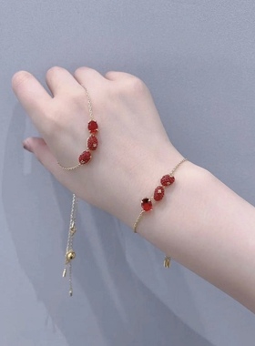 奥地利水晶红豆冰系列款项链手