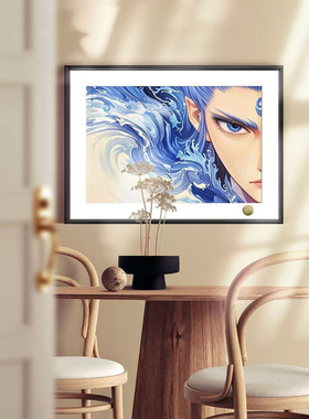 皇呱饺子导演哪吒之魔童闹海敖丙灵珠魔丸三太子装饰画