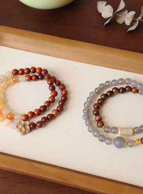 酸树木黑花梨双圈转运珠手串