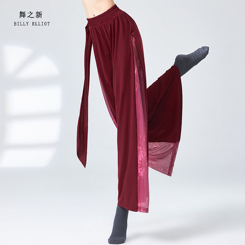 古典舞裤子仙气飘逸现代舞练功服夏中国舞服装新款垂感舞蹈阔腿裤 - 图2