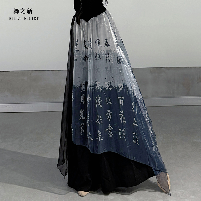 现代舞裤子垂感中国舞演出服飘逸新款舞蹈阔腿裤夏天古典舞练功服 - 图1
