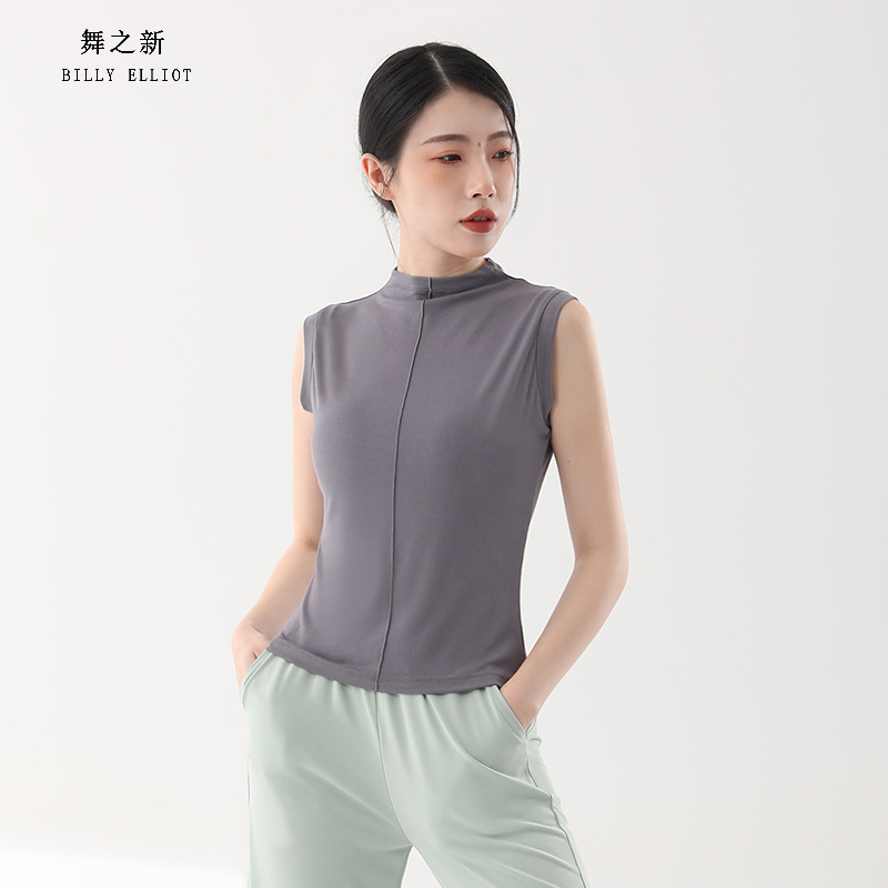 现代舞上衣形体训练服装女夏季新款舞蹈背心紧身基训古典舞练功服-图0