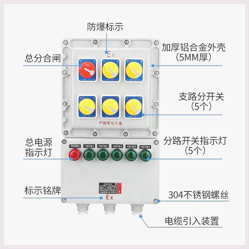 防爆配电箱接线箱照明控制箱电源仪表检修动力开关电控箱空箱电工-图2