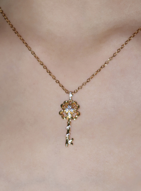 1P幸运之钥金银双色项链