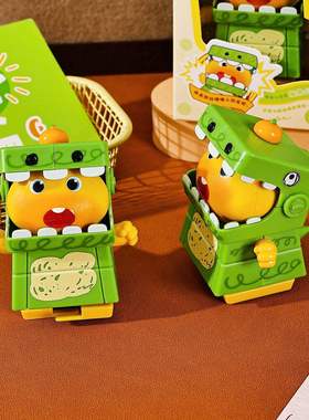 正版水豚噜噜小恐龙发条玩具潮玩手办可爱挂件摆件趣味上链玩偶