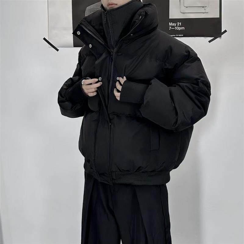 冬装韩版假两件棉服男女痞帅纯色系加厚立领棉衣休闲面包服外套潮,淘宝优惠券,粉丝福利购,淘宝优惠卷