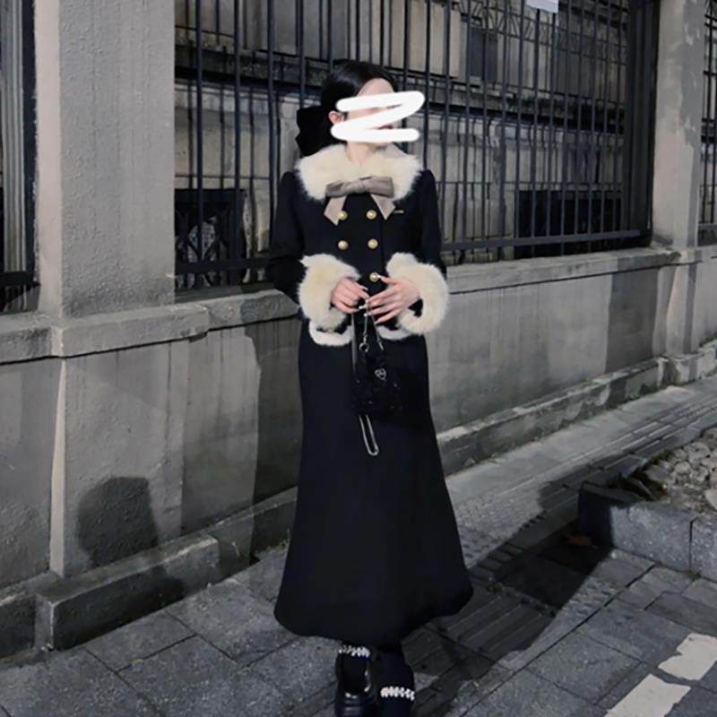 法式小香风毛领毛呢外套半裙套装秋冬新款高级感上衣裙子两件套潮,淘宝优惠券,粉丝福利购,淘宝优惠卷