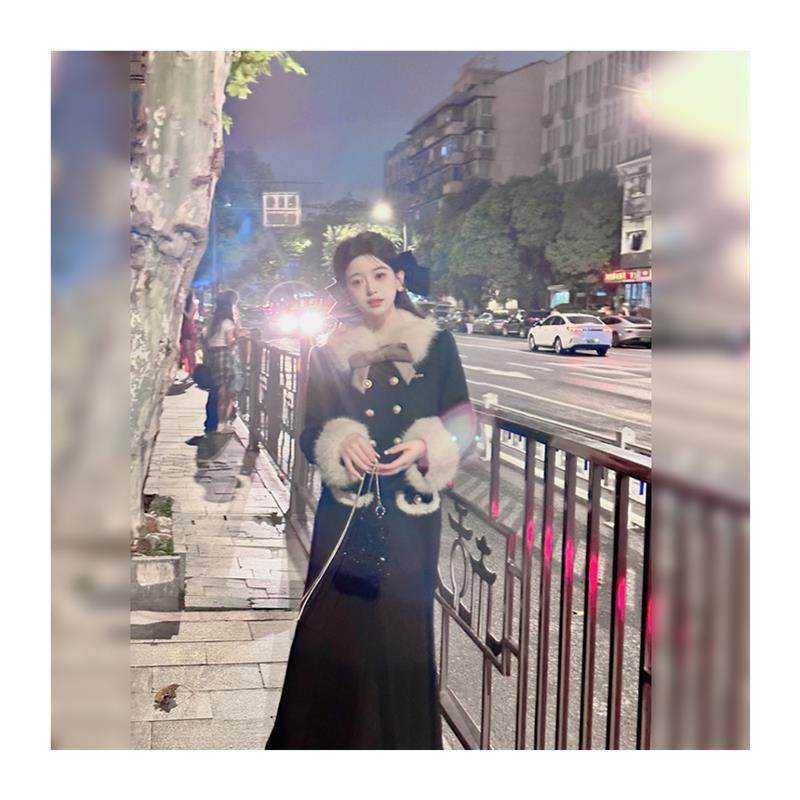 法式小香风毛领毛呢外套半裙套装秋冬新款高级感上衣裙子两件套潮,淘宝优惠券,粉丝福利购,淘宝优惠卷