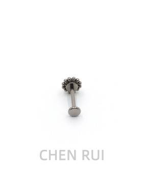 CHENRUI唇钉钛合金饰品钉子亚文化众独特内螺旋包镶锆石球