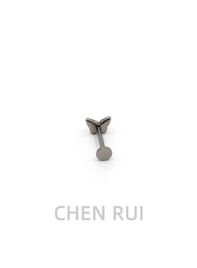 CHENRUI唇钉钛合金饰品钉子亚文化众独特内螺旋蝴蝶3D立体油压