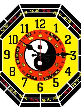 新款八卦挂钟镇宅时墙上家