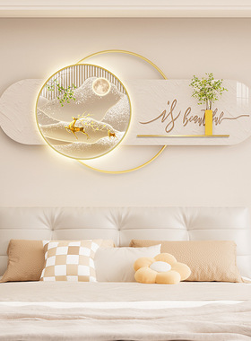 卧室立体壁画装饰画卧室床头感天鹅情侣房间铝合金组合挂画