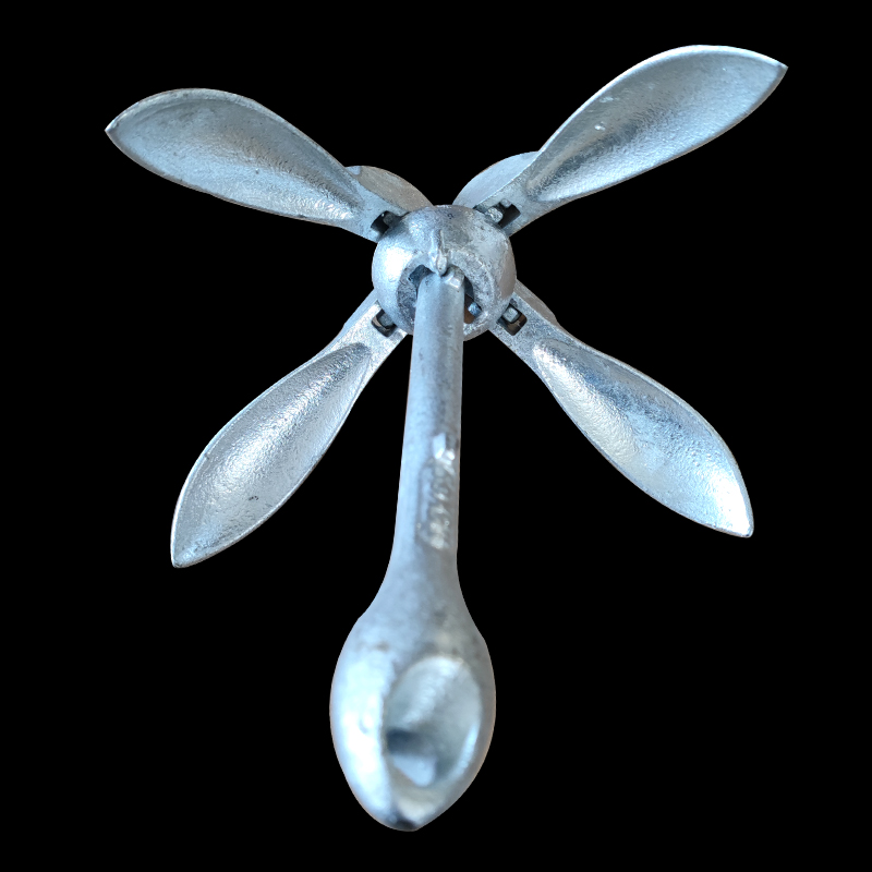 钓鱼船专用船锚橡皮艇充气钓鱼冲锋舟固定碳钢铁折叠锚送扎带浮球,淘宝优惠券,粉丝福利购,淘宝优惠卷