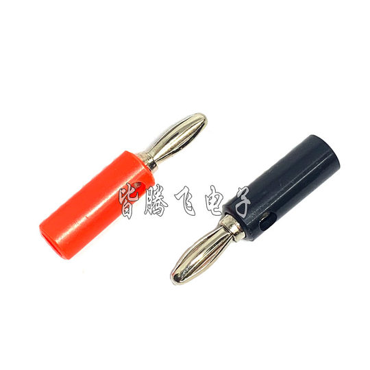 5 pairs of 10 4mm gold-plated audio plugs with banana heads