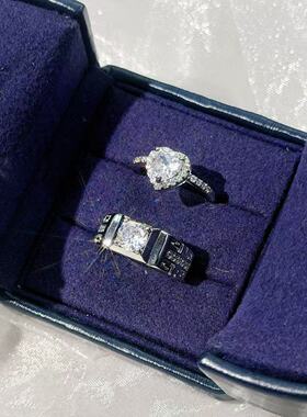 仿真婚戒对戒结婚婚礼现场用道具情侣戒指奢华男女高级感交换仪式