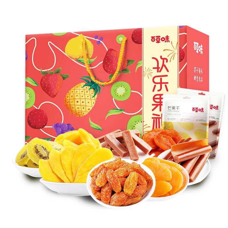 【百草味-水果干大礼包1188g】礼盒 咔奇食品芒果干