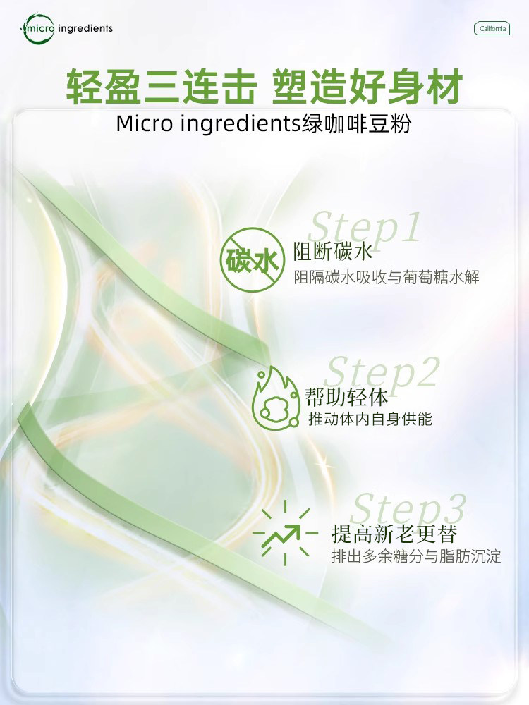 micro ingredients美国进口绿原酸 Microingredients海外海外保健体重管理
