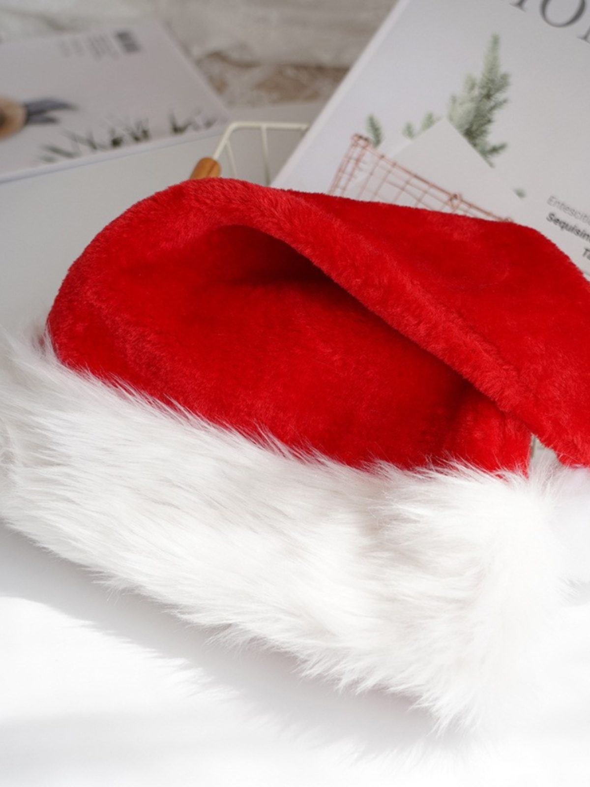 长毛绒圣诞帽儿童成人圣诞节小礼品男女圣诞装饰品圣诞老人雪人帽 - 图1