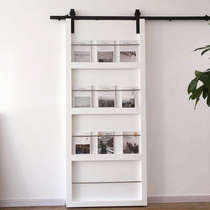 Custom Barn Door Bookcase Door Solid Wooden Door Kitchen Toilet Moving Door Cloister cloakroom Invisible Door Living Room Decorated door