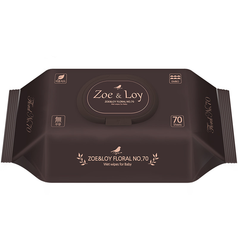 韩国原装进口手口70抽无香型湿巾纸 乔伊罗伊湿巾