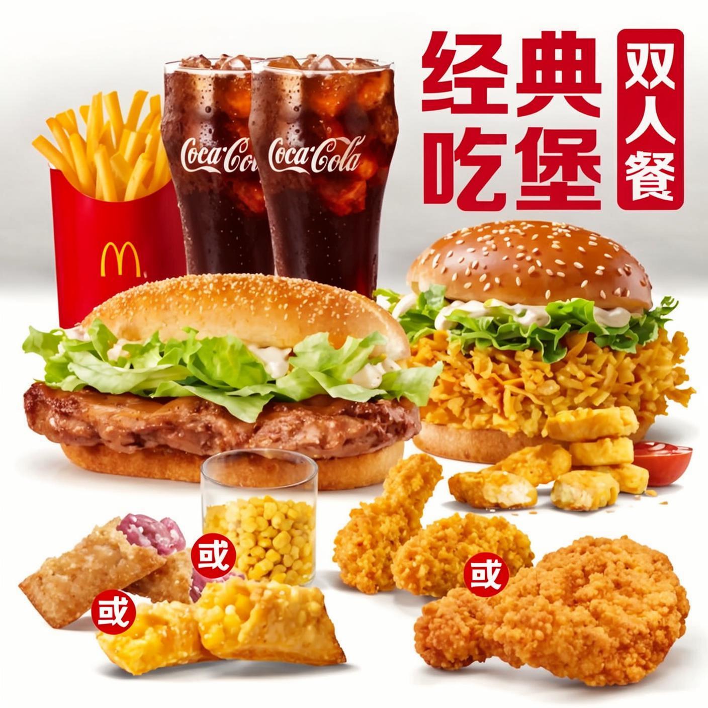 【下拉享补贴】麦当劳经典双人套餐8件套淘宝闪购饿了么外卖券
