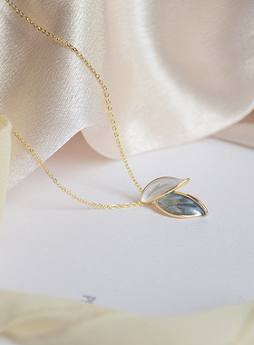 VAN GOGH梵高法式复古设计莫兰迪ins树叶女气质森系项链VGN0046