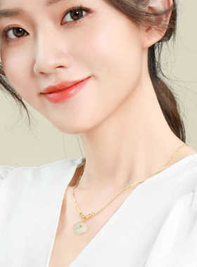 NKA3129平安锁piara和田玉