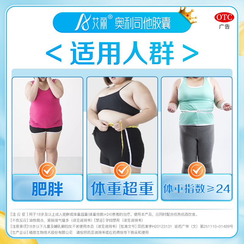 1.5元/粒艾丽奥利司他减肥胶囊正品减肥药减脂肪120mg官方旗舰店-图2