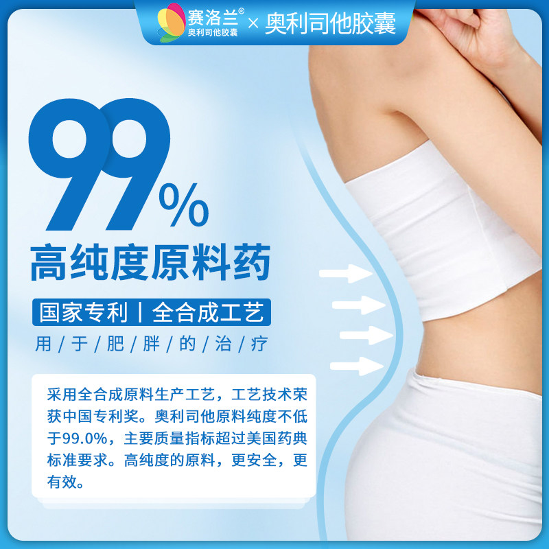 赛洛兰奥利司他减肥胶囊正品肥胖nn 星创大药房肠胃用药