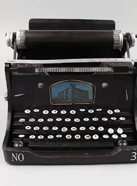 复古怀旧店铺橱窗陈列复古打字机