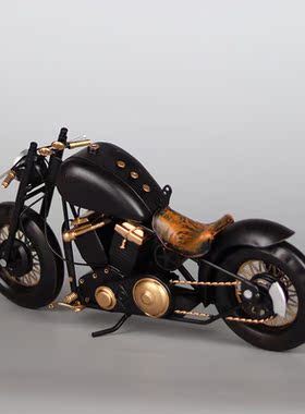 美式复古酒吧酒柜玄关哈雷摩托车