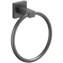 8KIJ Grey Towel Ring Free of perforated bathroom Space aluminum wall-mounted towel hanging European-style woolen towel rack toilet