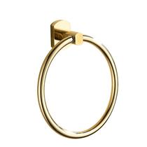 PVD Plated Zirconium Gold Wool Towel Rack Farrankin Towel Ring Base Full Copper Stainless Steel Two-End Round Towel Ring Custom