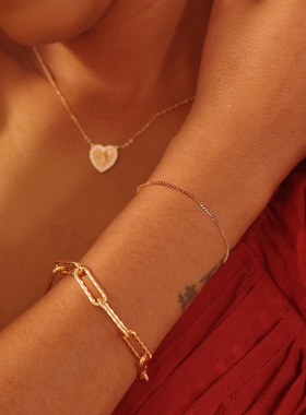 FETTERO原创金色古巴手链女