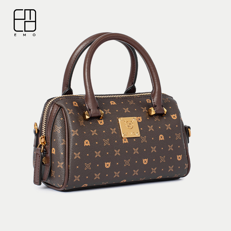 emo新款轻奢印花高级感女波士顿包 emo箱包女士包袋