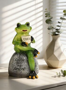 树脂青蛙摆件花园装饰庭院布置阳台摆设创意桌面可爱动物家居饰品