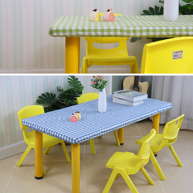 Kindergarten tablecloth cover elastic band desk cover rectangular