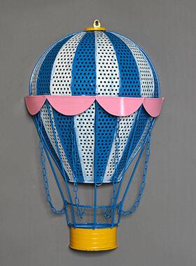 复古怀旧品热气球吊饰ys294G网咖酒吧墙道面装饰家铁艺壁挂式居软