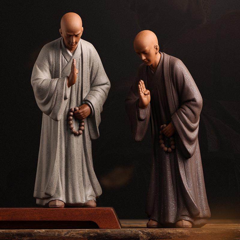 创意紫砂小和茶宠摆件人物禅意茶EYF道尚茶室桌面家居客茶桌厅装,淘宝优惠券,粉丝福利购,淘宝优惠卷