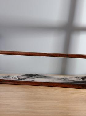 创意轻奢立体流沙画摆件客厅玄关家居装饰办公室桌面解压玻璃沙漏