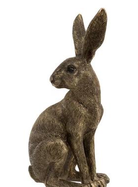 新品生肖兔家居装饰摆饰件树脂材料仿真动物模型