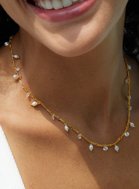 Sweetpeeps淡水珍珠925纯银项链